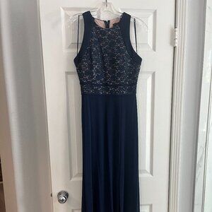 Nightway Navy Blue Dress- Size 6